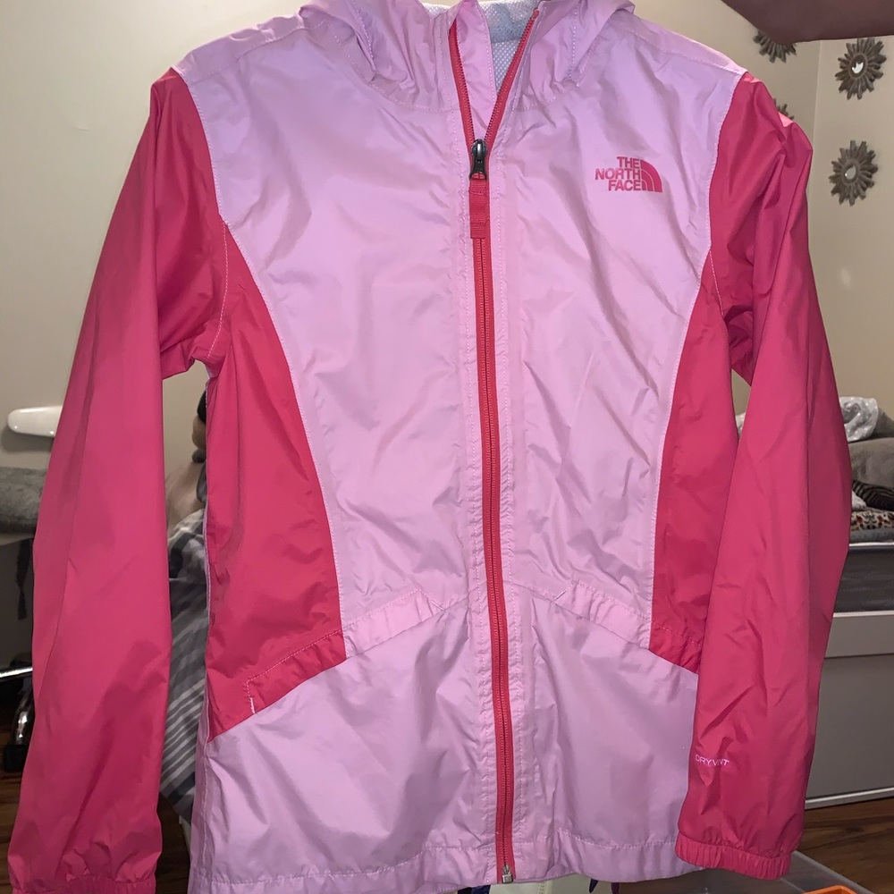 Pink Two Toned Northface Rain Jacket